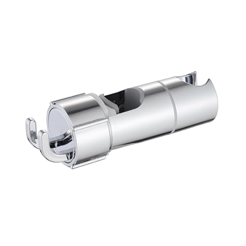 KAIYAYA Duschkopfhalterung für Duschstange Universal Duschhalterung mit 2 Haken 16-27 mm Verstellbar Duschbrause Halterung ABS Verchromt Duschkopfhalter für Austausch Duschkopf Halterung von kaiyaya