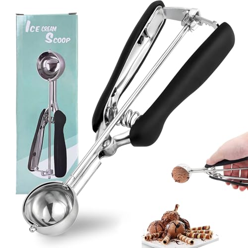 KAIYAYA Eisportionierer Edelstahl 4cm Eislöffel Portionierer, 304 Edelstahlmaterial Eiskugelportionierer mit Auslöser und Komfortablem Griff für Eiscreme, Kekse, Teig, Kuchen, Reis und Fruchtfleisch KAIYAYA Eisportionierer Edelstahl 4cm Eislöffel Portionierer, 304 Edelstahlmaterial Eiskugelportionierer mit Auslöser und Komfortablem Griff für Eiscreme, Kekse, Teig, Kuchen, Reis und Fruchtfleisch von kaiyaya