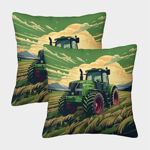 kaiyun 2er-Pack 45x45cm Traktor Equipment Truck Deko-Kissenbezug Mit Muster Passend Für Sofa Wohnzimmer Balkon Garten Auto kaiyun 2er-Pack 45x45cm Traktor Equipment Truck Deko-Kissenbezug Mit Muster Passend Für Sofa Wohnzimmer Balkon Garten Auto von kaiyun