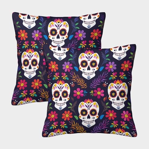 kaiyun 2er-Pack 50x50cm Square Pillowcase Sugar Totenkopf Deko Kissenbezug gotisch Garten-Außensofa Wohnzimmer Heim DekoRatteion kaiyun 2er-Pack 50x50cm Square Pillowcase Sugar Totenkopf Deko Kissenbezug gotisch Garten-Außensofa Wohnzimmer Heim DekoRatteion von kaiyun