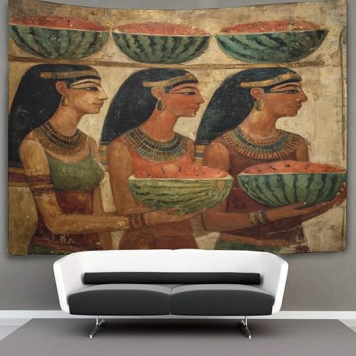 kaiyun Altes Ägyptenian Women Wandbehang Wandtuch Wassermelone Wandteppiche 3D Heimdekoration Für Raum 70cmx100cm von kaiyun