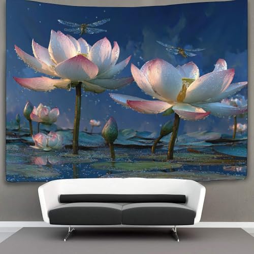 kaiyun Dracheflies And Dew Tapisserie Wunderschöner Lotus im Teich Wandteppich Wandbehang Für Schlafzimmer Wohnzimmer Schlafsaal 130cmx150cm kaiyun Dracheflies And Dew Tapisserie Wunderschöner Lotus im Teich Wandteppich Wandbehang Für Schlafzimmer Wohnzimmer Schlafsaal 130cmx150cm von kaiyun