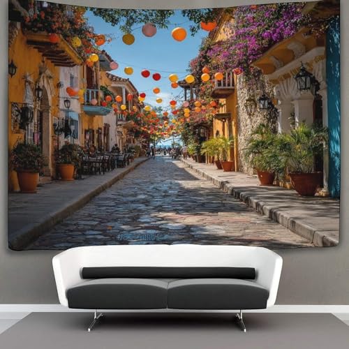 kaiyun Tapisserie Atmosphäre eines kolumbianischen Straßenfests Wandbehang Wandteppiche Für Schlafzimmer Wohnzimmer Wohnung Wohnheim Dekorationen Wandkunst Dekor 100cmx150cm von kaiyun