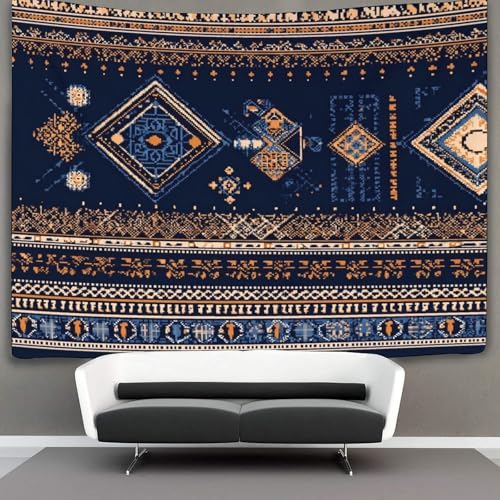 kaiyun Traditioneller Stil Tapisserie Geometrisches Muster Wandteppich Wandbehang Für Schlafzimmer Wohnzimmer Schlafsaal 130cmx150cm von kaiyun