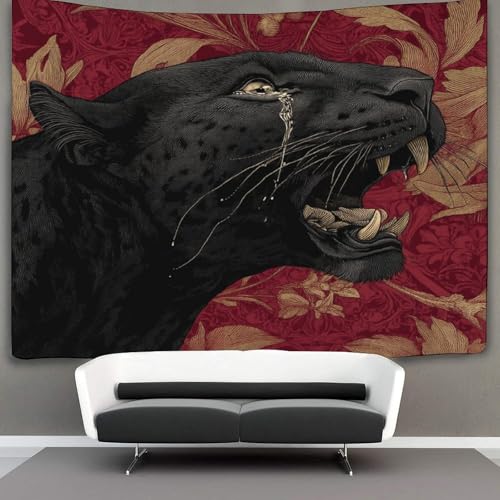 kaiyun Weinender Leopard Wandteppich Tapisserie Wandbehang Landschaft Wandkunst Dekore 100cmx150cm von kaiyun