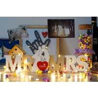 3D Mr&mrs Schilder, Personalisierung Hochzeitsdekoration Mit Licht, Holz Jahrestag Geschenk, Desktop Fotoordner Ornamente, Valentinstag Geschenk von kajostore