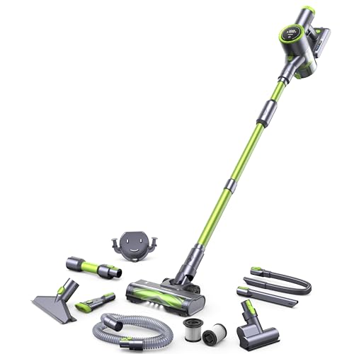 kalado Akku Staubsauger KCV600, 10 in 1 Staubsauger Kabellos 480W 33Kpa, Leicht Akkusauger mit Abnehmbarer Akku 40Mins, LED Display, Anti-Tangle-Bürste, für Hartboden Teppich Tierhaare kalado Akku Staubsauger KCV600, 10 in 1 Staubsauger Kabellos 480W 33Kpa, Leicht Akkusauger mit Abnehmbarer Akku 40Mins, LED Display, Anti-Tangle-Bürste, für Hartboden Teppich Tierhaare von kalado