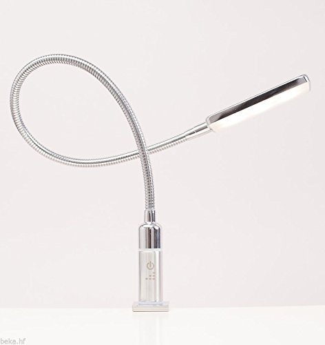 4W LED Bettleuchte Leseleuchte Flexleuchte Nachttischlampe Bettlampe Leselampe, Auswahl:1er Set chrom von kalb Material für Möbel