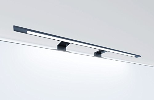 kalb Material für Möbel LED Badleuchte schwarz 740mm Spiegellampe Spiegelleuchte Aufbauleuchte, Lichtfarbe:warmweiß von kalb Material für Möbel