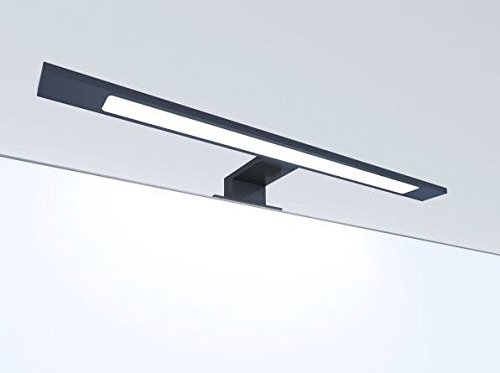 kalb Material für Möbel LED Badleuchte schwarz 450mm Spiegellampe Spiegelleuchte Aufbauleuchte, Lichtfarbe:neutralweiß von kalb Material für Möbel