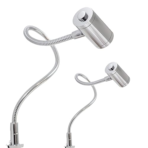 kalb Material für Möbel 3W LED Bettleuchte Leseleuchte Flexleuchte Nachttischlampe Bettlampe Leselampe c, SET:2er SET von kalb Material für Möbel