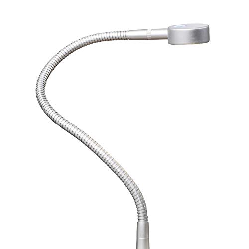 kalb Material für Möbel LED Bettleuchte Leseleuchte Bettlampe Flexleuchte chrom silbergrau Touch Schalt, Farbe:silbergrau/alu eloxiert, Größe:1er Set von kalb Material für Möbel