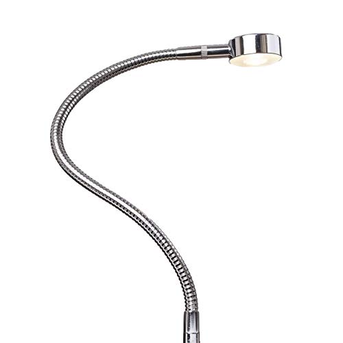 kalb Material für Möbel LED Bettleuchte Leseleuchte Bettlampe Flexleuchte chrom silbergrau Touch Schalt, Farbe:verchromt, Größe:1er Set von kalb Material für Möbel
