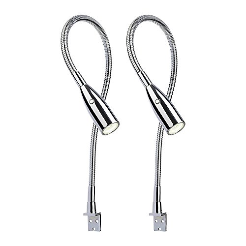 kalb Material für Möbel LED Bettleuchte Leseleuchte Aufbauleuchte Nachttischlampe Bettlampe Leselampe, Auswahl:2er SET von kalb Material für Möbel