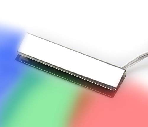 LED RGB Glaskantenbeleuchtung Glasbodenbeleuchtung Vitrinenbeleuchtung Clip Glas, Auswahl:2er SET von kalb Material für Möbel