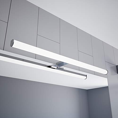 LED Spiegelleuchte 600mm Aufbauleuchte 230V Badezimmer Leuchte verchromt, Auswahl:600mm - Neutralweiss von kalb Material für Möbel