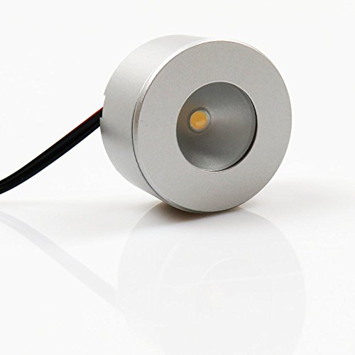Mini-Star LED SET Einbauspot Unterbauleuchte Einbaustrahler Chrom Alu, Auswahl:1er Set silbergrau von kalb Material für Möbel