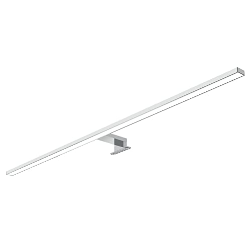 kalb | 100cm LED Badleuchte Badlampe Spiegellampe Spiegelleuchte 230V, silbergrau, warmweiß von kalb Material für Möbel