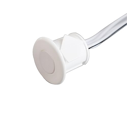 kalb | Einbauschalter rund, Ein/Aus, Dimmen, 200cm Ein- & Ausgangskabel LED-MINI weiß, 12VDC, max. 3A, Farbe:Weiß von kalb Material für Möbel