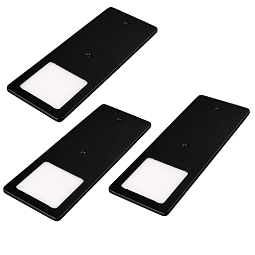 kalb | LED Unterbauleuchten schwarz 5W- sehr flache Küchenleuchte Einbaustrahler Einbauspot, Auswahl:3er Set neutralweiss von kalb Material für Möbel