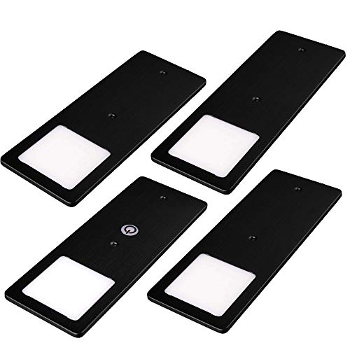 kalb | LED Unterbauleuchten schwarz 5W- sehr flache Küchenleuchte mit Touch-Dimmfunktion Einbaustrahler Einbauspot, Auswahl:4er Set warmweiss kalb | LED Unterbauleuchten schwarz 5W- sehr flache Küchenleuchte mit Touch-Dimmfunktion Einbaustrahler Einbauspot, Auswahl:4er Set warmweiss von kalb Material für Möbel