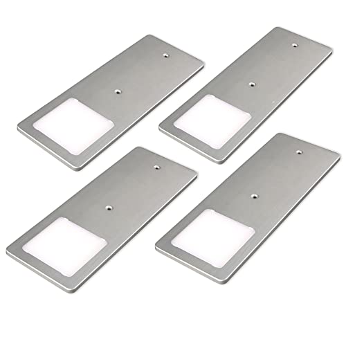 kalb | LED Unterbauleuchten silber 5W- sehr flache Küchenleuchte, Auswahl:4er Set neutralweiss von kalb Material für Möbel