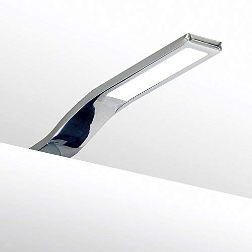 kalb Material für Möbel LED Aufbauleuchte Schrankleuchte Schrankbeleuchtung Vitrinenbeleuchtung Bad SET, Auswahl:1er SET, Lichtfarbe:tageslichtweiss, Oberfläche:verchromt von kalb Material für Möbel