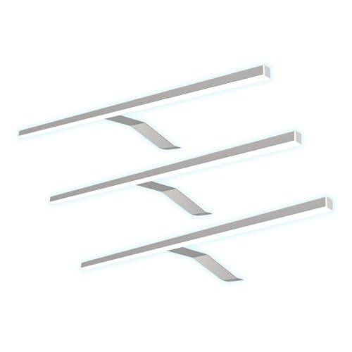 kalb Material für Möbel LED Kleiderschrankleuchte Aufbauleuchte Schrankbeleuchtung 1-4er SET chrom / silbergrau 600mm, Auswahl:3er Set neutralweiss, Oberfläche:silbergrau kalb Material für Möbel LED Kleiderschrankleuchte Aufbauleuchte Schrankbeleuchtung 1-4er SET chrom / silbergrau 600mm, Auswahl:3er Set neutralweiss, Oberfläche:silbergrau von kalb Material für Möbel