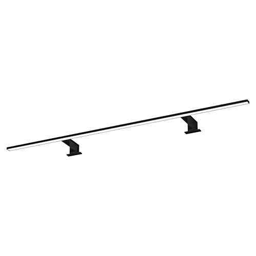 kalb | Spectraline LED Badezimmerleuchte 120cm IP44 Spiegelleuchte 18W feuchtraumgeeignet 230V direkt anschließbar 3-in-1 Montage für Spiegel Spiegelschrank Wandmontage (Schwarz - warmweiß) von kalb Material für Möbel