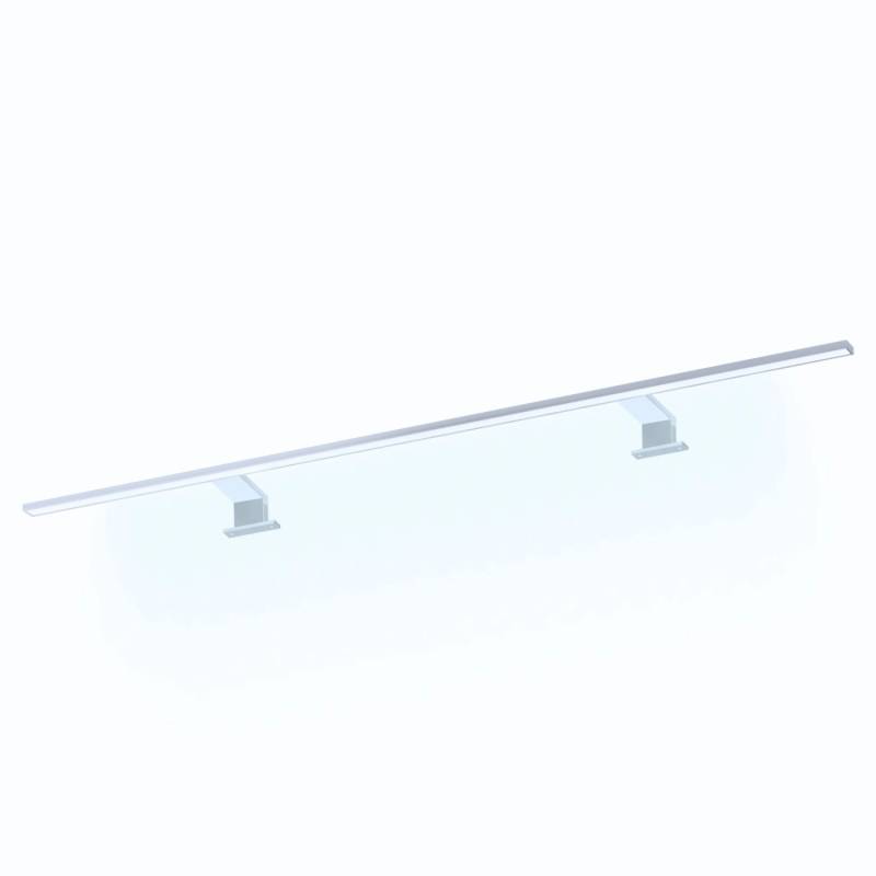 kalb 120cm Spiegelleuchte Spectraline LED Badezimmerleuchte IP44 18W 230V Silbergrau Neutralweiß von kalb