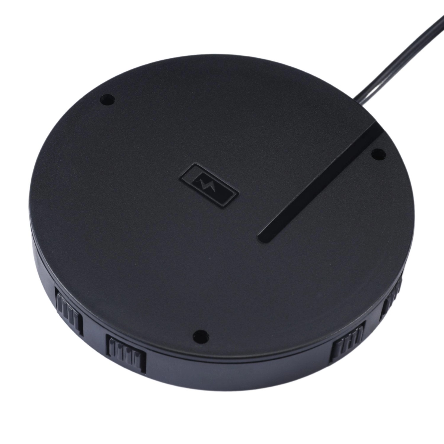 kalb 15W Unterbau Ladegerät Unsichtbar Durchmesser 85mm Induktive Ladestation Schwarz Montage Unter Möbelplatte Universell USB QC 3.0 Plug & Play von kalb