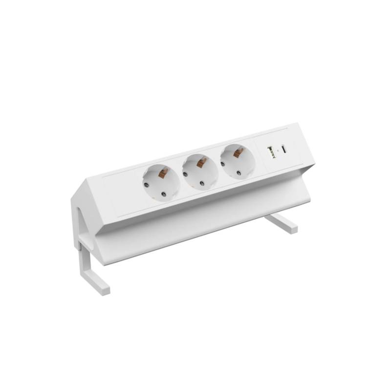 kalb 3er Aufsatzsteckdose Zum Anklemmen USB A Und USB C 230VAC 16A Für Möbel Steckdosenleiste von kalb