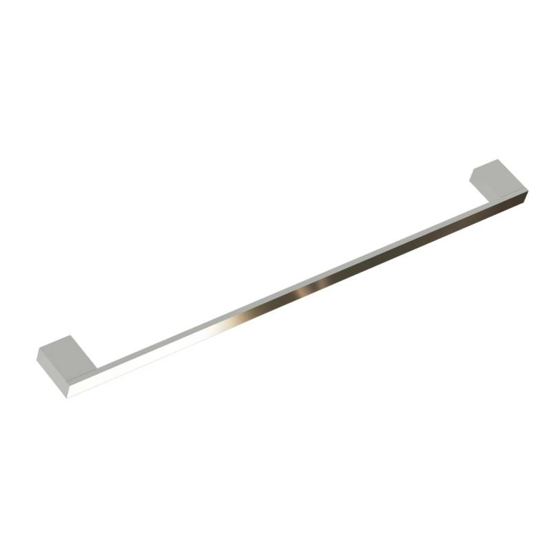 kalb 80cm Badetuchhalter Lenn Chrom Aluminium Extra Lang für Wandmontage Doppelte Befestigung von kalb