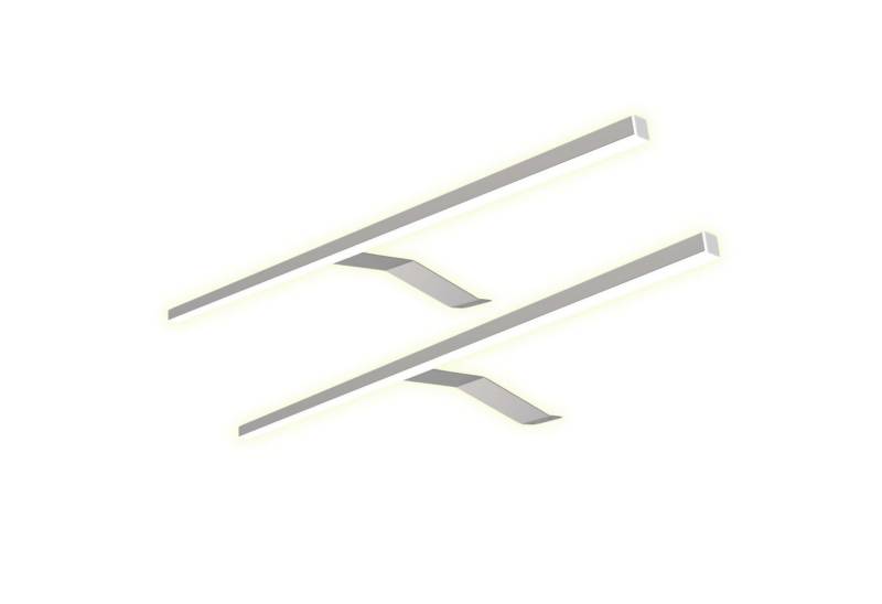 kalb Aufbauleuchte LED Aufbauleuchte Edelstahl 6,5 W warm-/neutralweiß für Schranklicht, 2er Set warmweiss, warmweiß von kalb