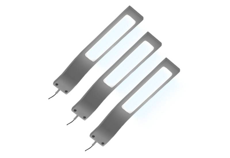 kalb Aufbauleuchte LED Schrankleuchte Schrankbeleuchtung Vitrinenbeleuchtung Bad SET, 3er SET, neutralweiß von kalb