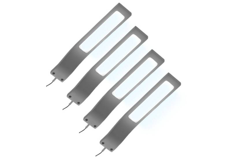 kalb Aufbauleuchte LED Schrankleuchte Schrankbeleuchtung Vitrinenbeleuchtung Bad SET, 4er SET, neutralweiß von kalb