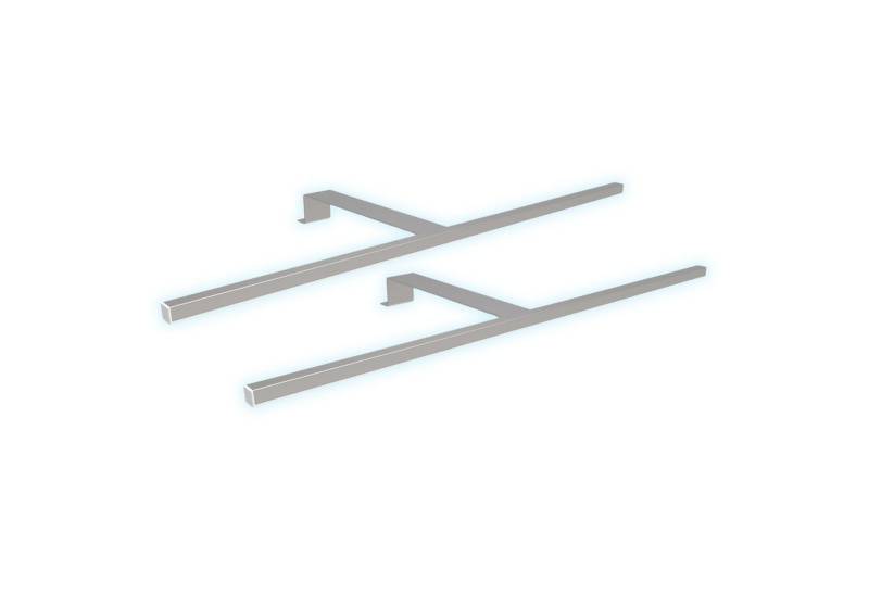 kalb Aufbauleuchte LED Schwebetürenschrankbeleuchtung Schrankbeleuchtung silbergrau 600mm, 2er Set neutralweiss, neutralweiß von kalb