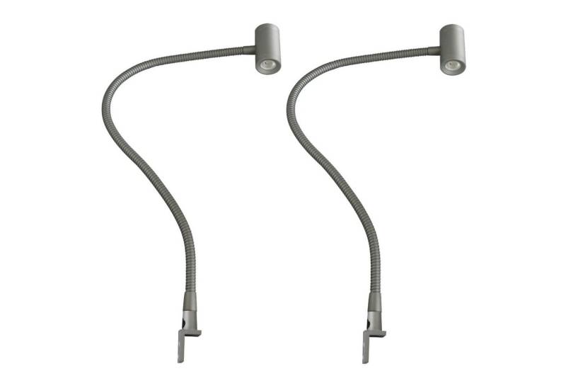kalb Bettleuchte 3W LED Leseleuchte Flexleuchte Nachttischlampe Bettlampe Leselampe, 2er SET, warmweiß von kalb