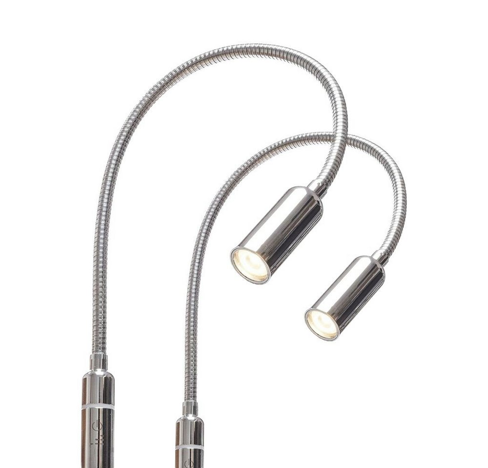 kalb Bettleuchte 3W LED Leseleuchte Nachttischlampe Bettlampe Leselampe dimmbar, 2er Set chrom, warmweiß kalb Bettleuchte 3W LED Leseleuchte Nachttischlampe Bettlampe Leselampe dimmbar, 2er Set chrom, warmweiß von kalb