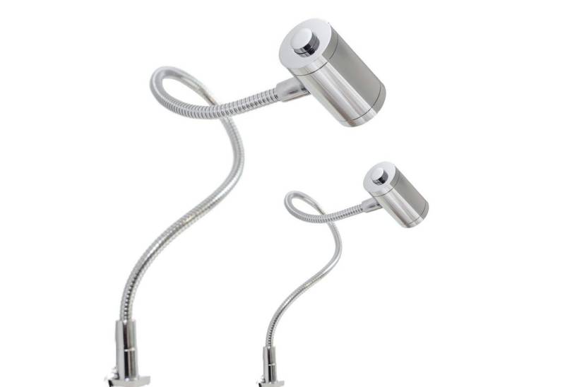 kalb Bettleuchte 3W LED Leseleuchte Nachttischlampe Bettlampe Leselampe verchromt, warmweiß von kalb
