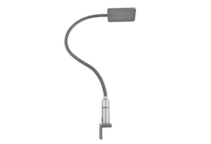 kalb Bettleuchte 4W LED Bettleuchte Leseleuchte Nachttischlampe Leselampe flexibel, 1er Set silbergrau, warmweiß von kalb