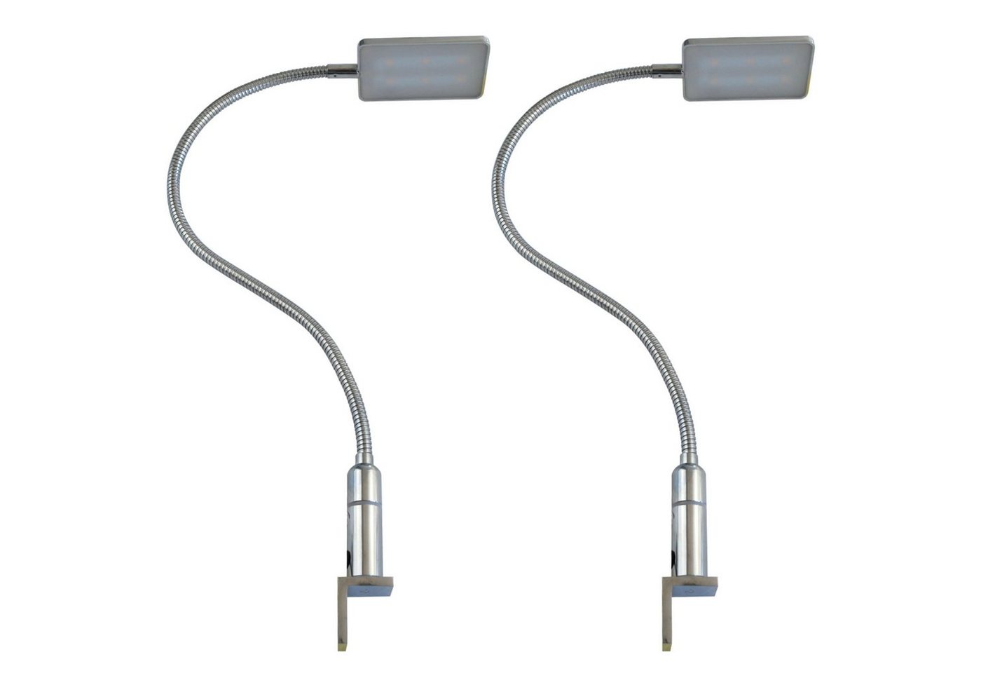 kalb Bettleuchte 4W LED Bettleuchte Leseleuchte Nachttischlampe Leselampe flexibel, 2er Set chrom, warmweiß kalb Bettleuchte 4W LED Bettleuchte Leseleuchte Nachttischlampe Leselampe flexibel, 2er Set chrom, warmweiß von kalb