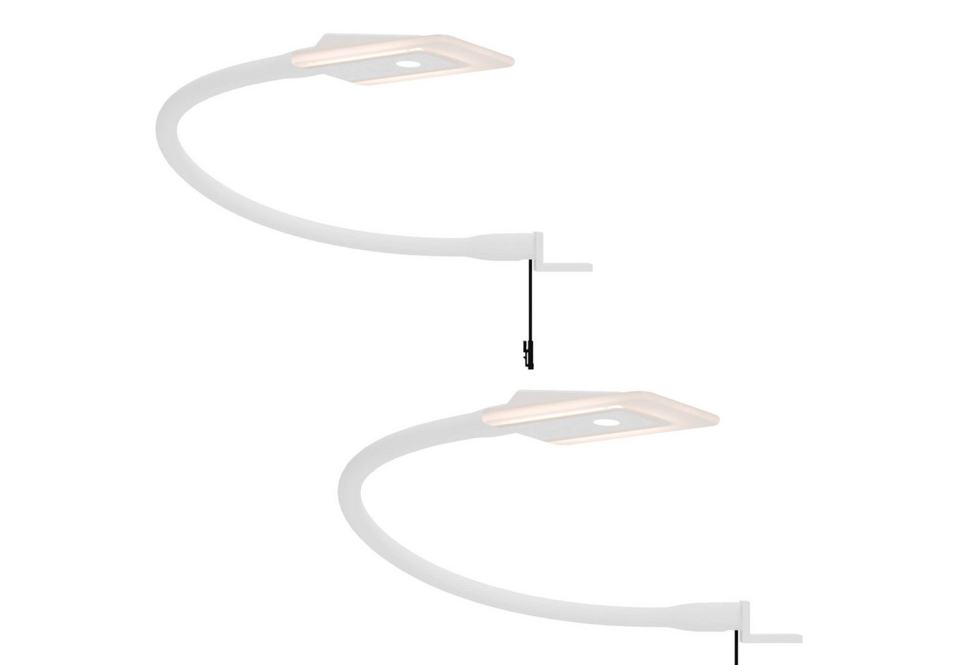 kalb Bettleuchte Diora Dual Bettleuchte Flexibel Leseleuchte Nachttischlampe, 2er Set weiß, warmweiß und neutralweiß von kalb