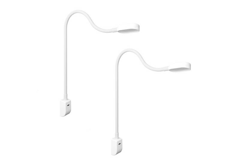 kalb Bettleuchte Ilios LED-Bettleuchte USB-C Wand- & Winkelmontage Flex Arm Dimmbar, Touch-Dimm-Schalter, Warmweiß von kalb