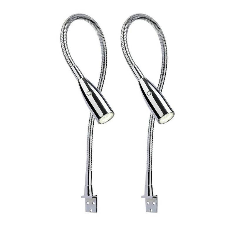 kalb Bettleuchte LED Leseleuchte Aufbauleuchte Nachttischlampe Bettlampe Leselampe, 2er Set, warmweiß von kalb