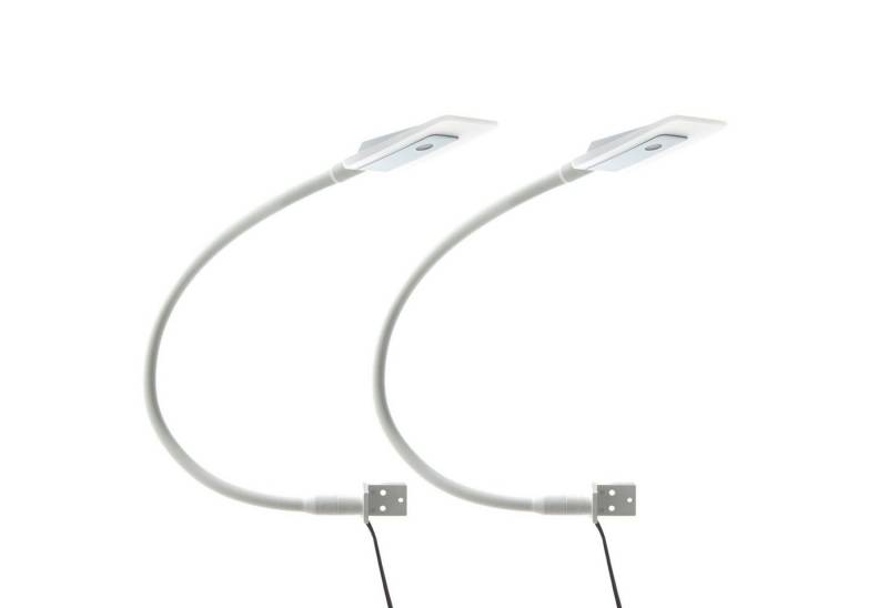 kalb Bettleuchte Diora Dual Bettleuchte Flexibel Leseleuchte Nachttischlampe, 2er Set weiß, warmweiß und neutralweiß von kalb