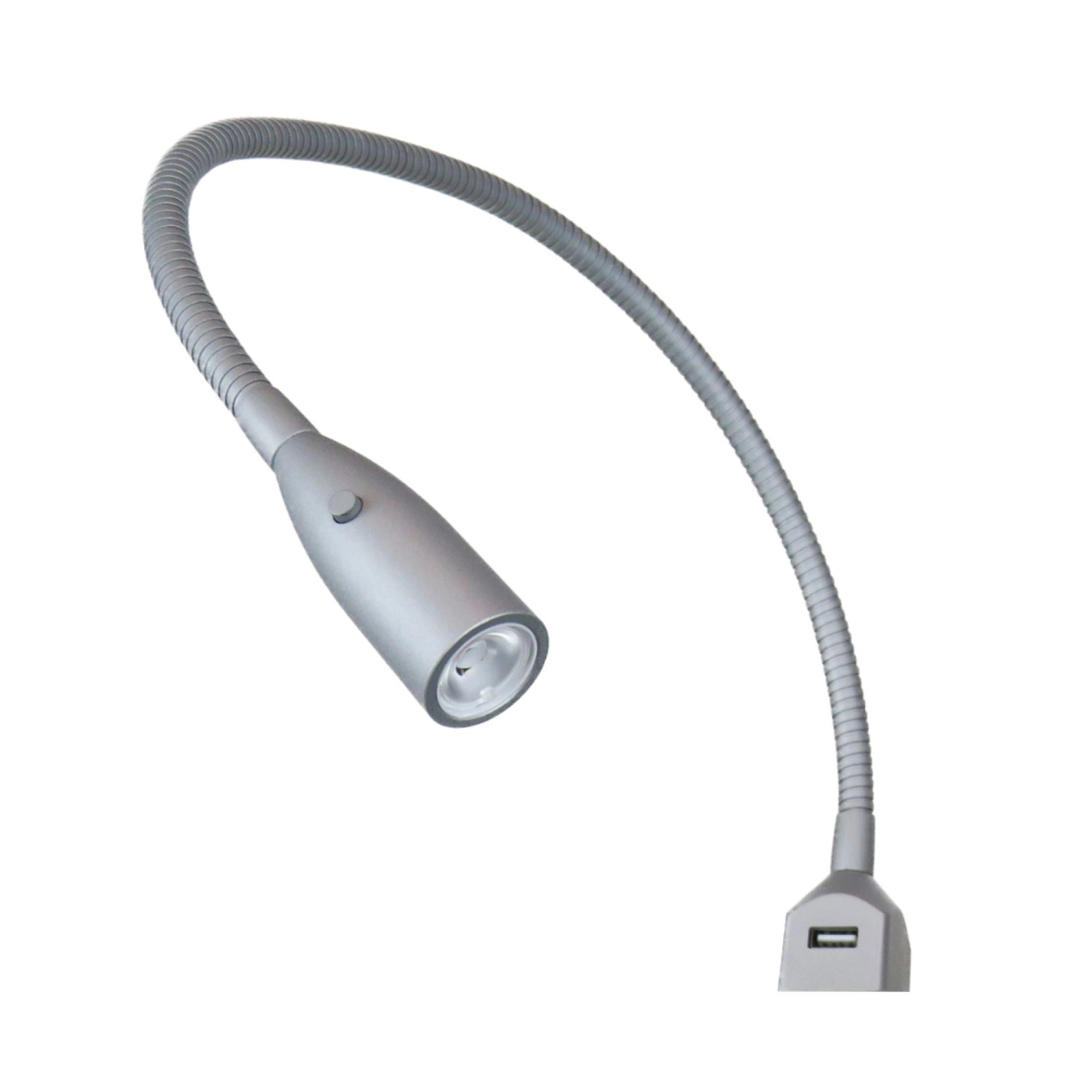 kalb Flexible LED Bettleuchte Silbergrau Warmweiß Leseleuchte Mit Integrierter USB Ladefunktion 1er Set Silbergrau kalb Flexible LED Bettleuchte Silbergrau Warmweiß Leseleuchte Mit Integrierter USB Ladefunktion 1er Set Silbergrau von kalb