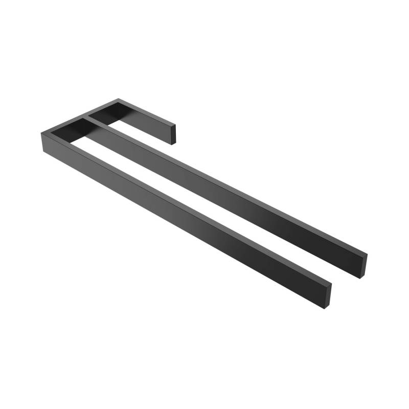 kalb Handtuchhalter mit Zwei Stangen Waschtisch Chrom Aluminium Länge 400mm Höhe 25mm Tiefe 120mm von kalb
