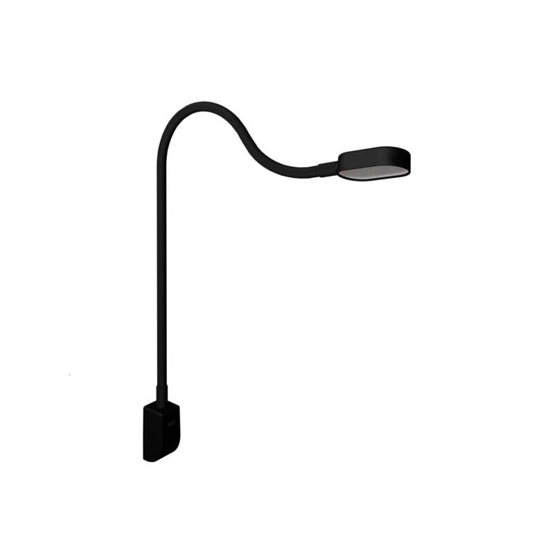 kalb Ilios LED-Bettleuchte Mit USB-C Wand- und Winkelmontage Flexibler Arm Dimmbar 1er Set Schwarz von kalb