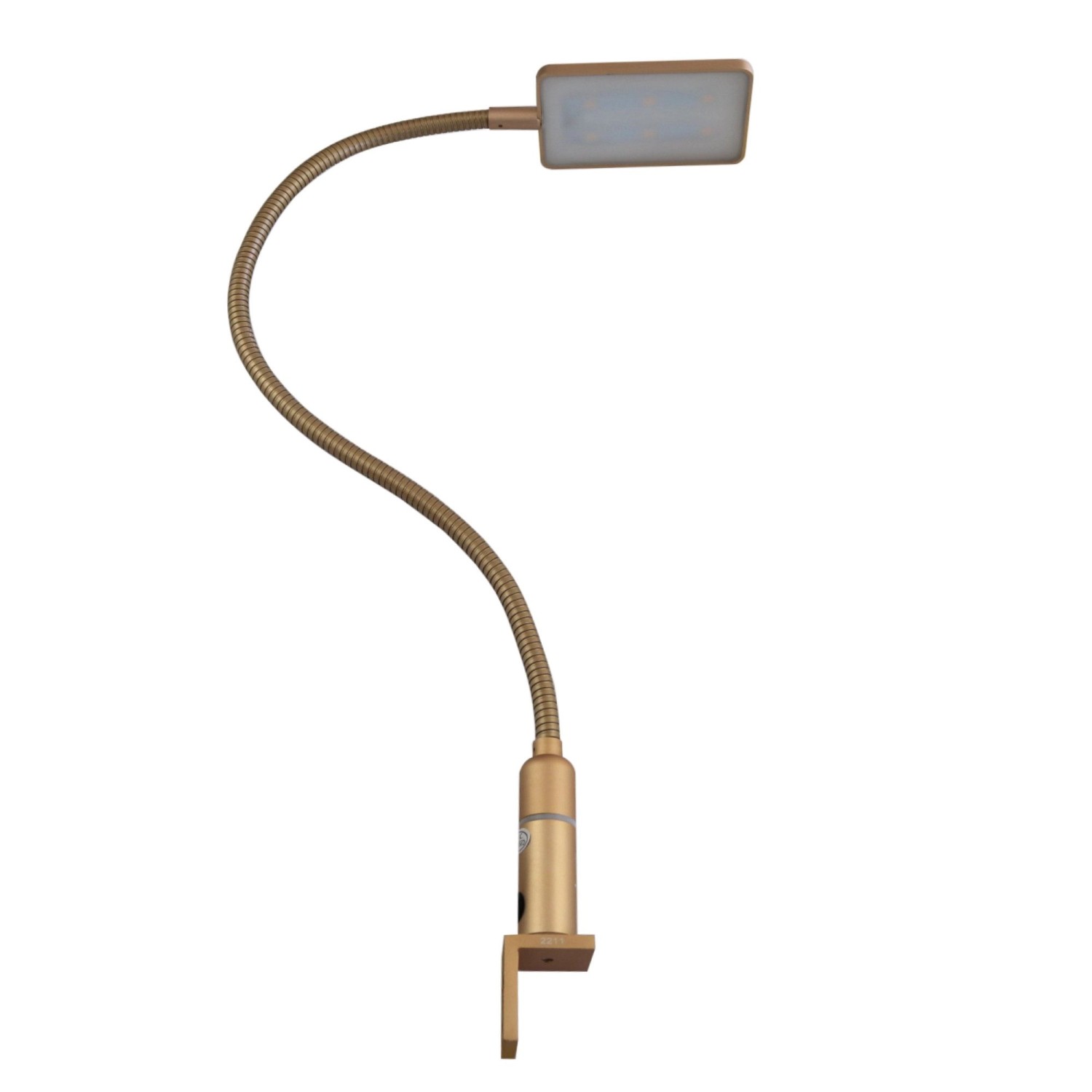 kalb LED Bettleuchte 4W Dimmbar Warmweiß Leseleuchte Flexibler Schwanenhals 1er Set Messing Matt von kalb